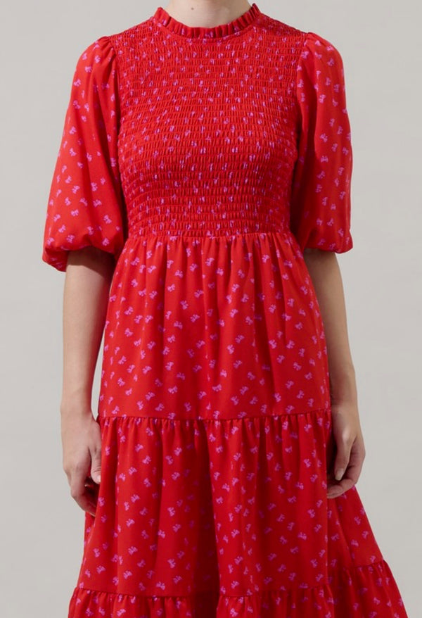 Tayla Smocked Midi Dress