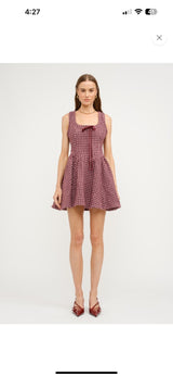 Isabel Houndstooth Mini Dress