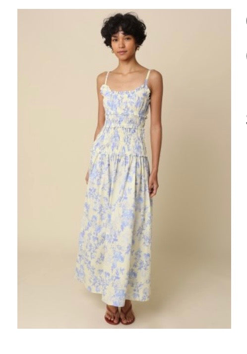 Jolie Floral Smocked Maxi Dress