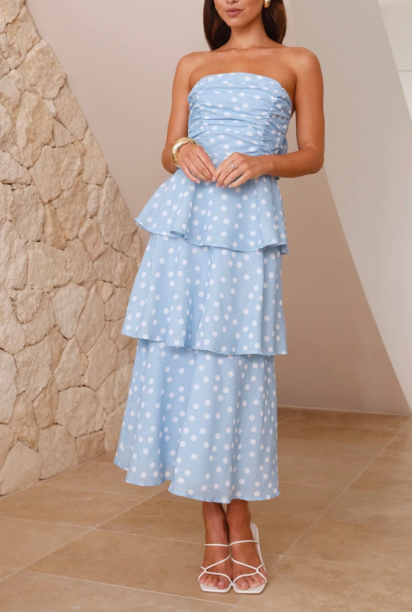 Darlene Dottie Tiered Maxi Dress