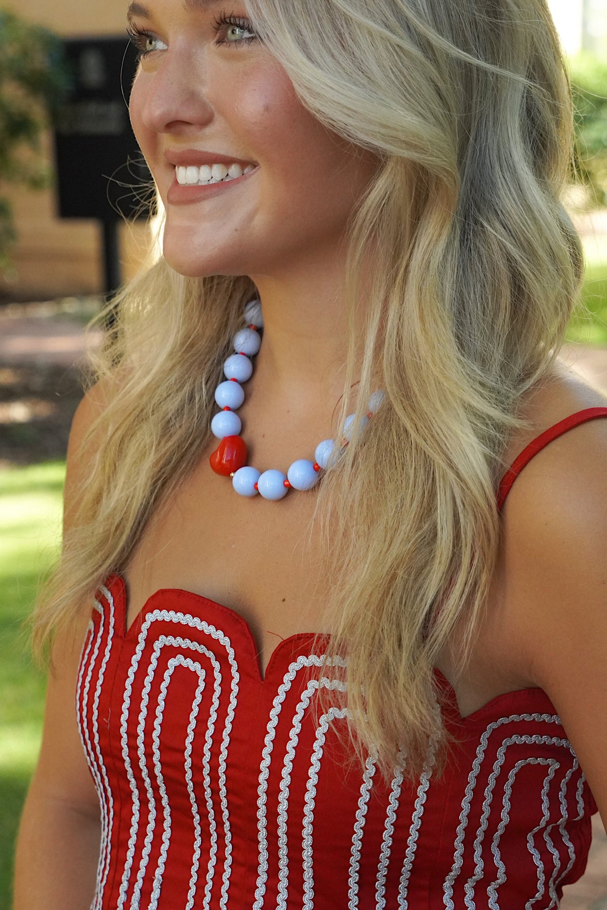 Judy Beaded Heart Necklace