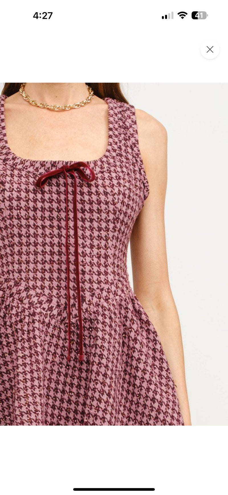 Isabel Houndstooth Mini Dress