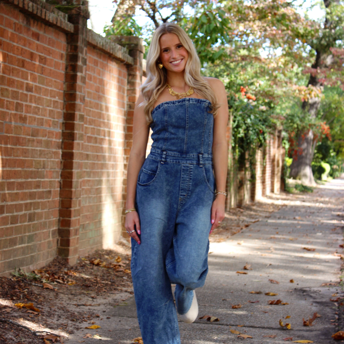 white christmas dresses Ramy Brook Jemma Denim Jumpsuit in Light Wash