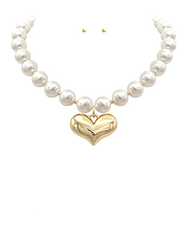 Pearl Heart Necklace