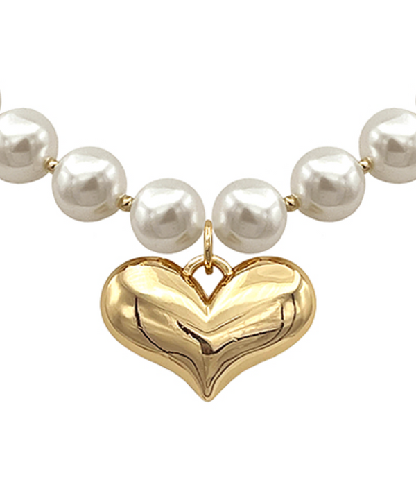 Pearl Heart Necklace