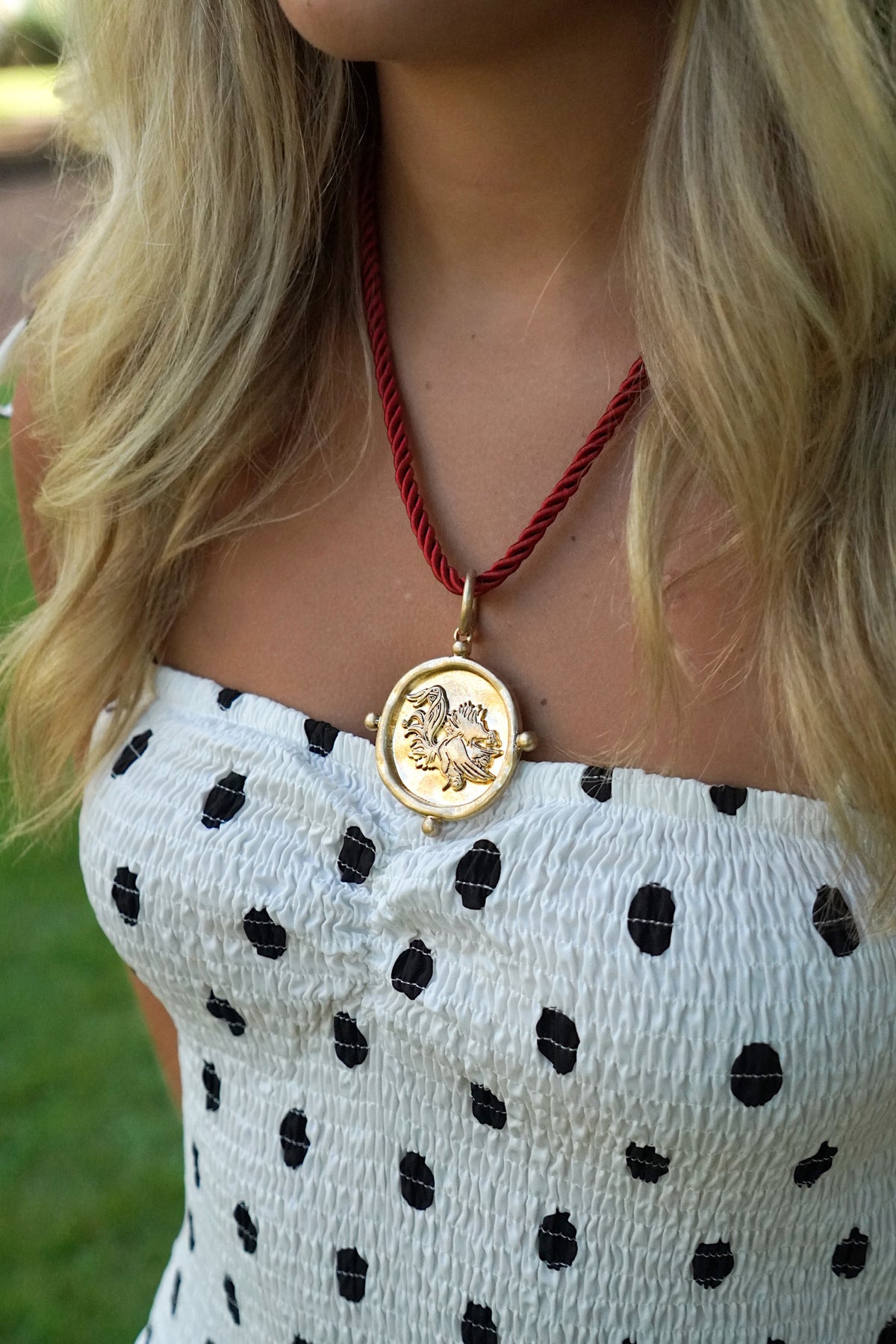Gamecock Cord Necklace