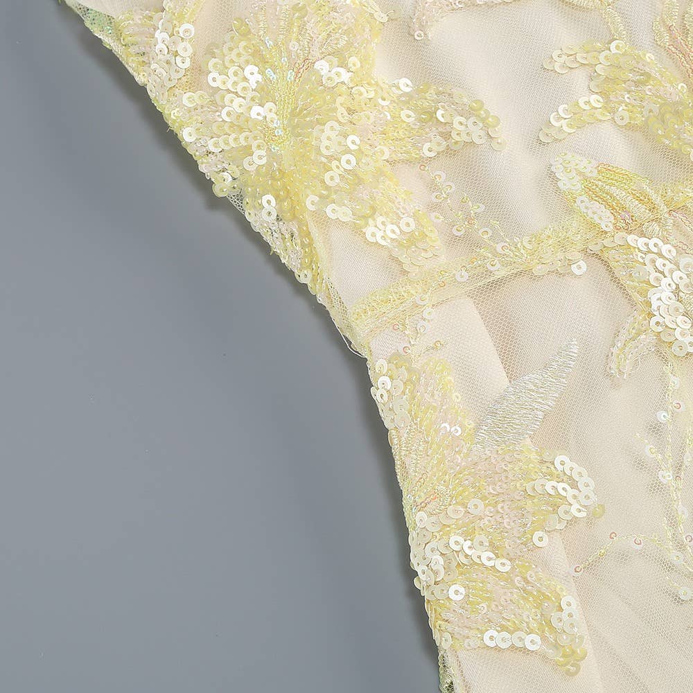 Kylee Floral Sequin Maxi Dress