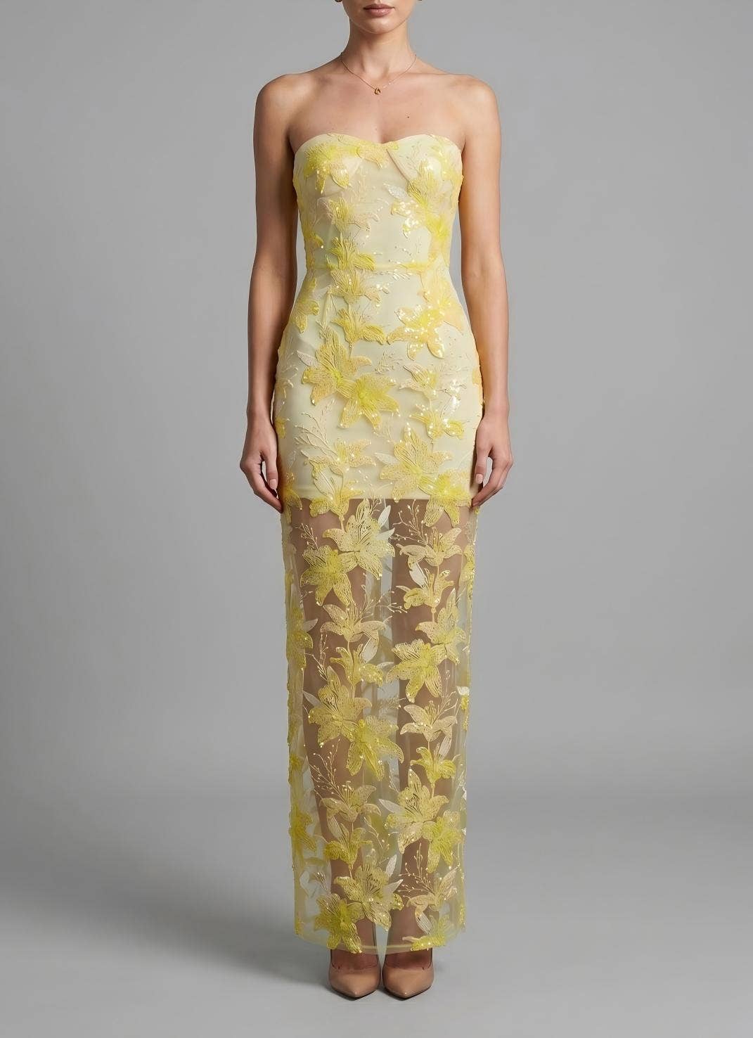 Kylee Floral Sequin Maxi Dress