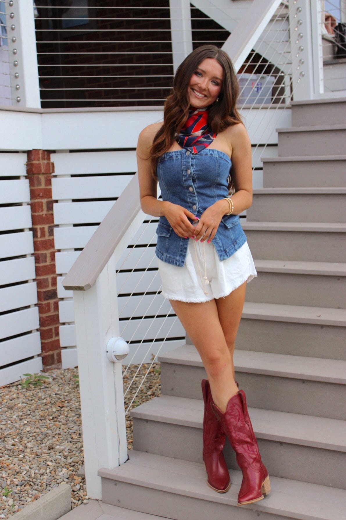 Darcy Denim Top Tops 
