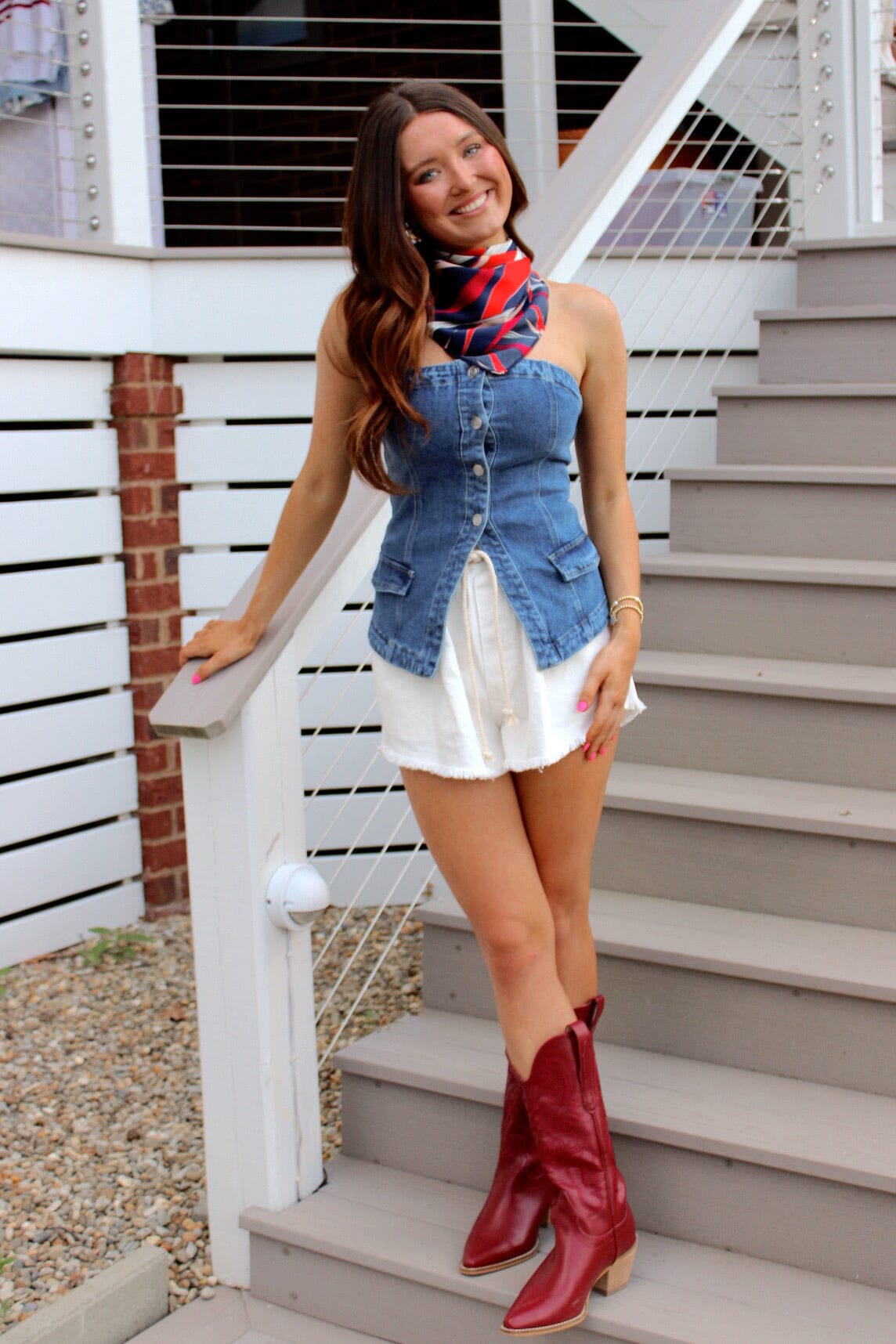Darcy Denim Top Tops 