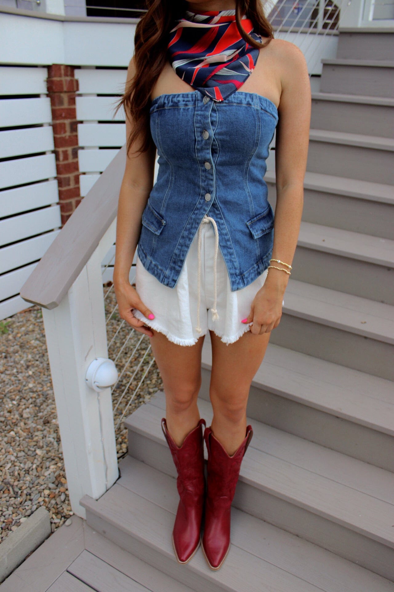Darcy Denim Top Tops 