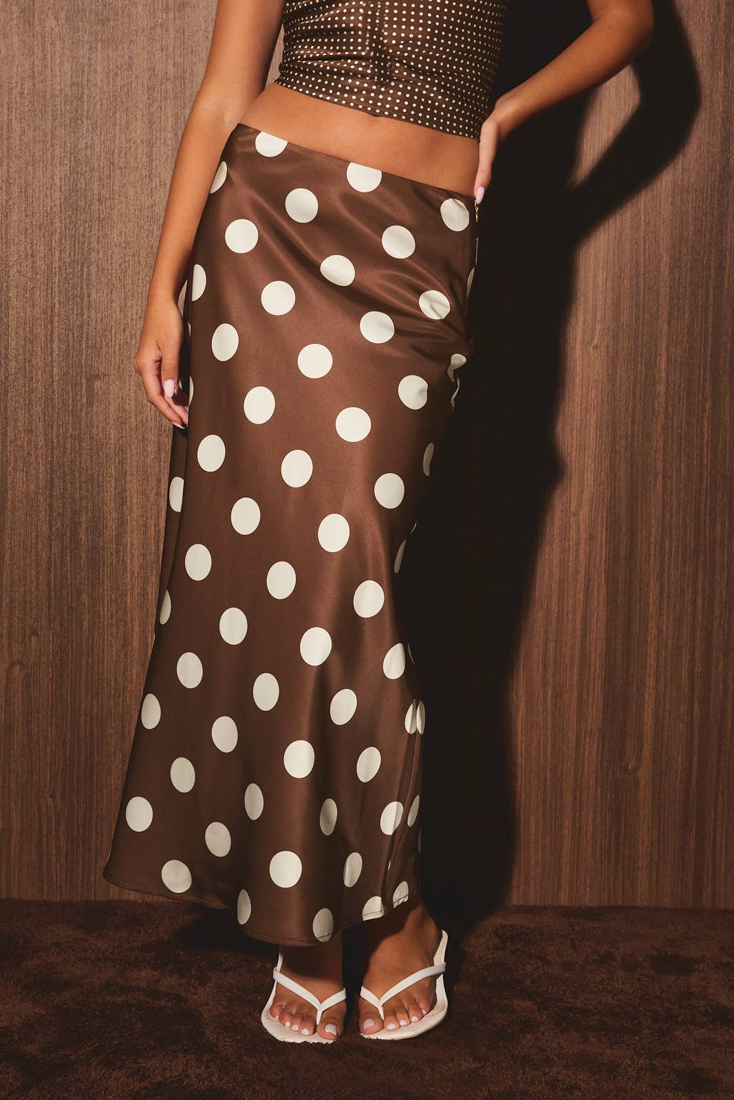 Polka Dot Midi Skirt