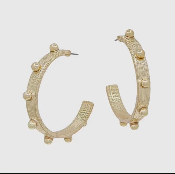 Gold Stud Hoops Jewelry 