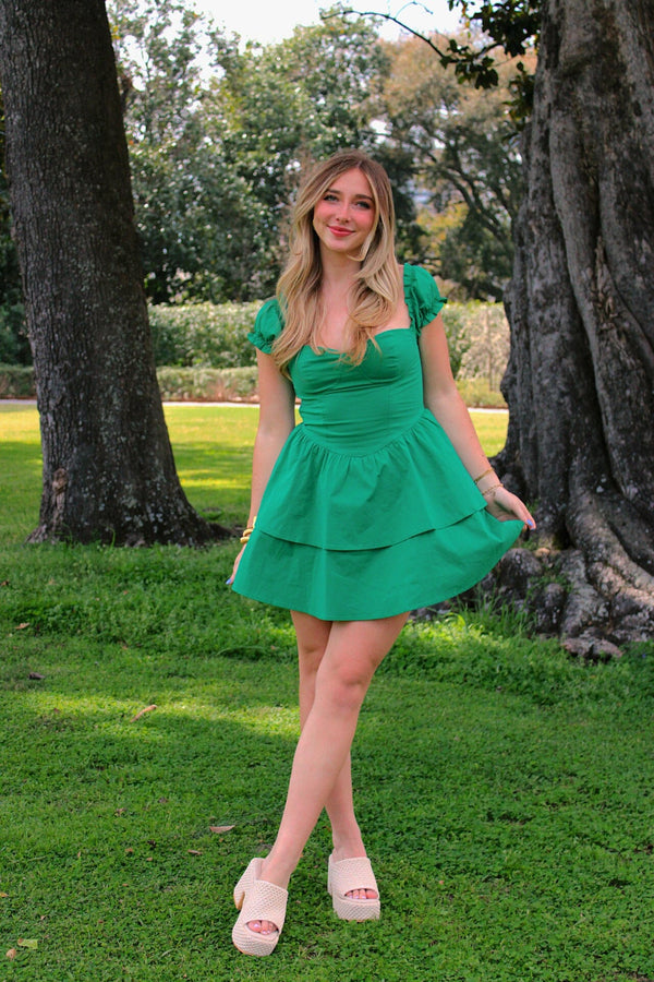 Kelley Green Mini Dress 