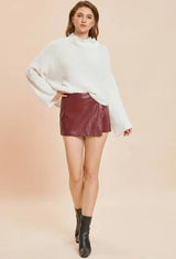 Love Me Leather Skort Skirt 