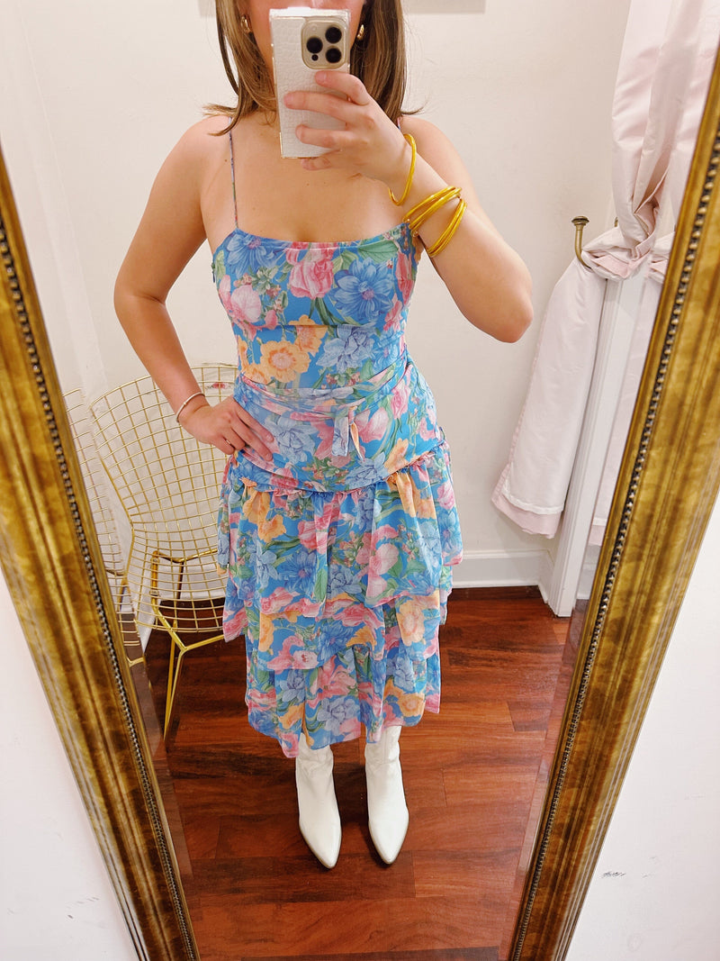 Marin Floral Midi Dress Dresses 