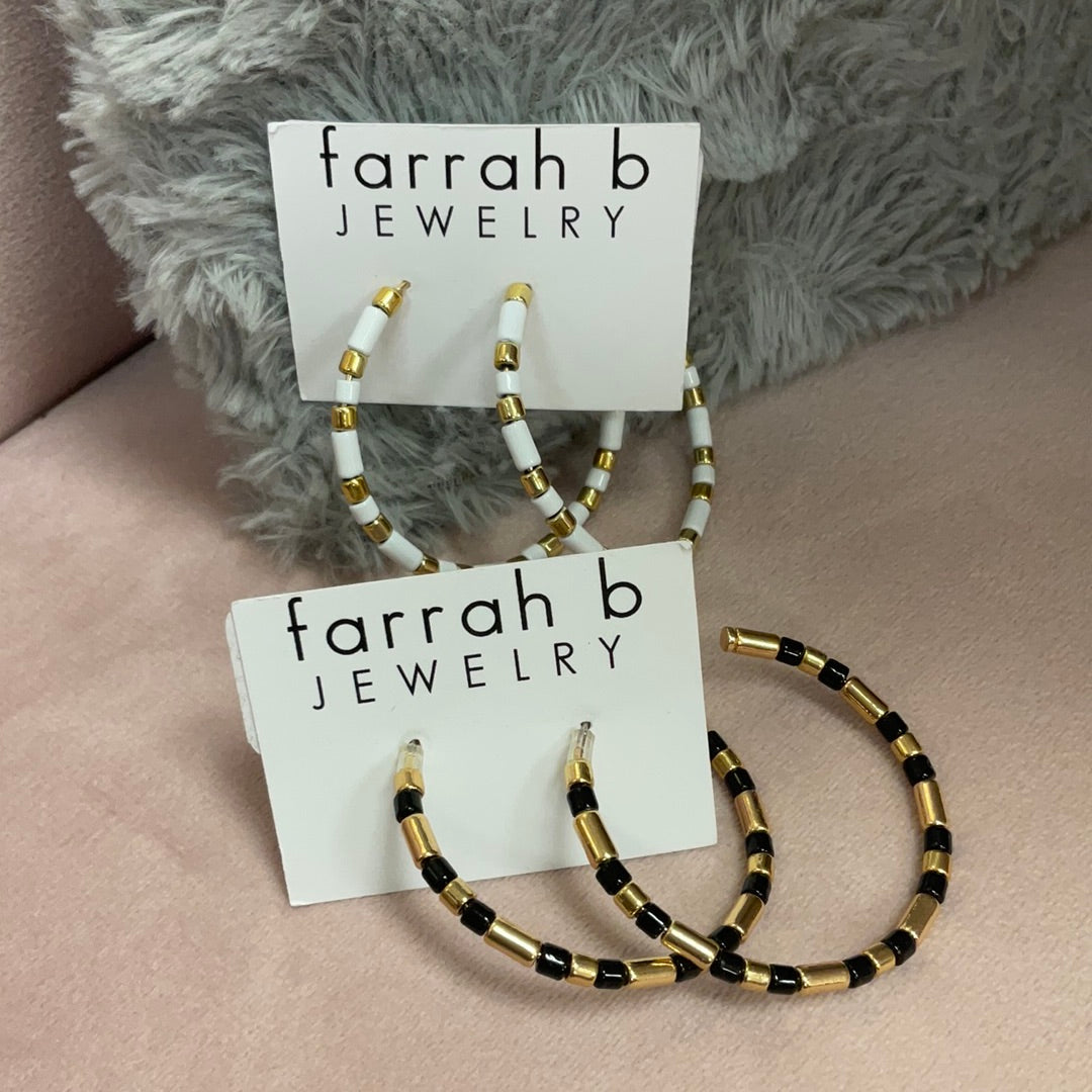 Beaded Hoop Earrings Accessories 