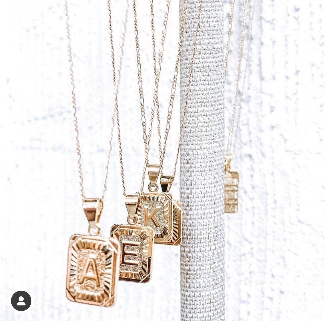 Bracha Initial Card Necklace Accessories 