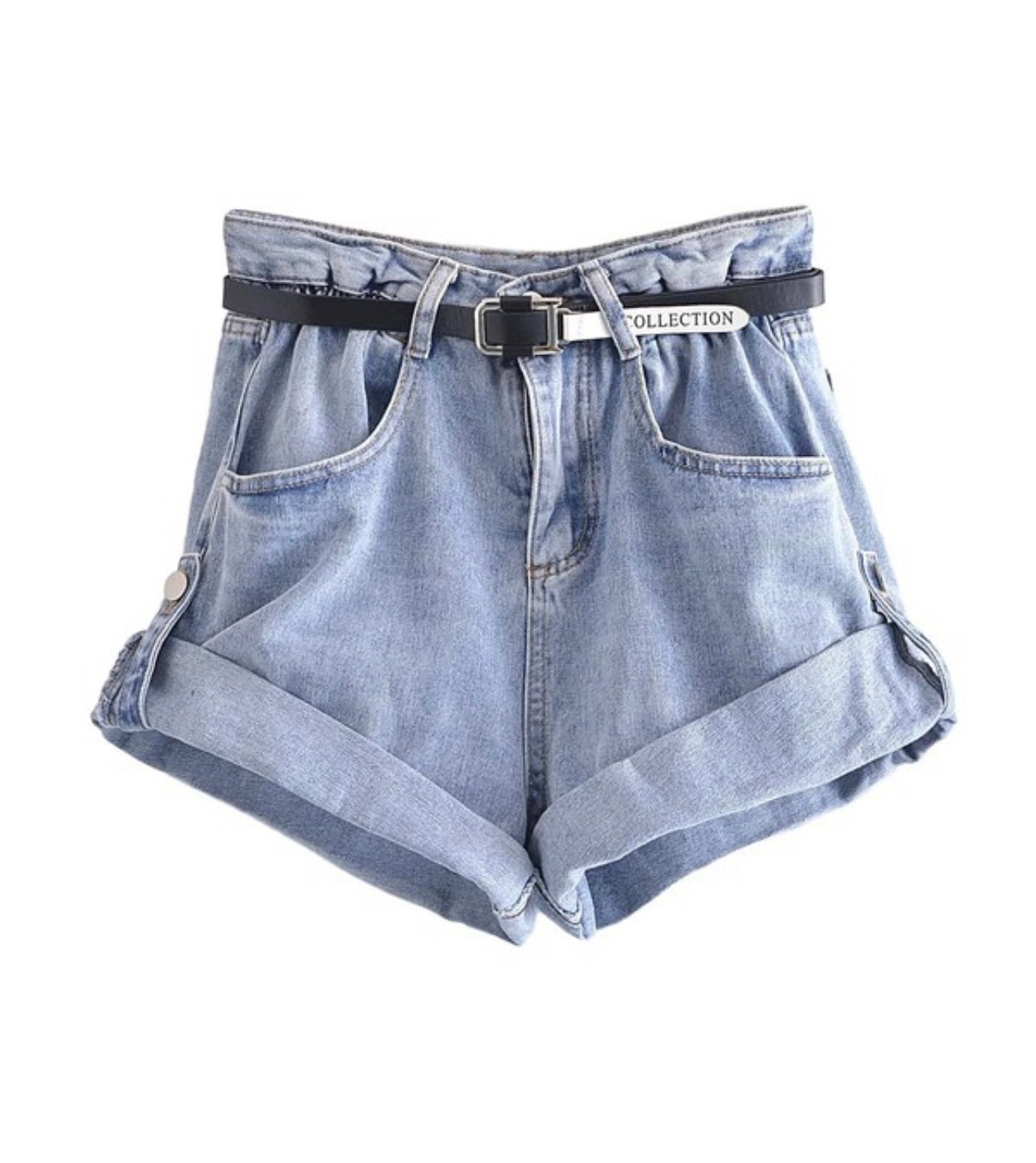 Denim Paper Bag Shorts Bottoms 