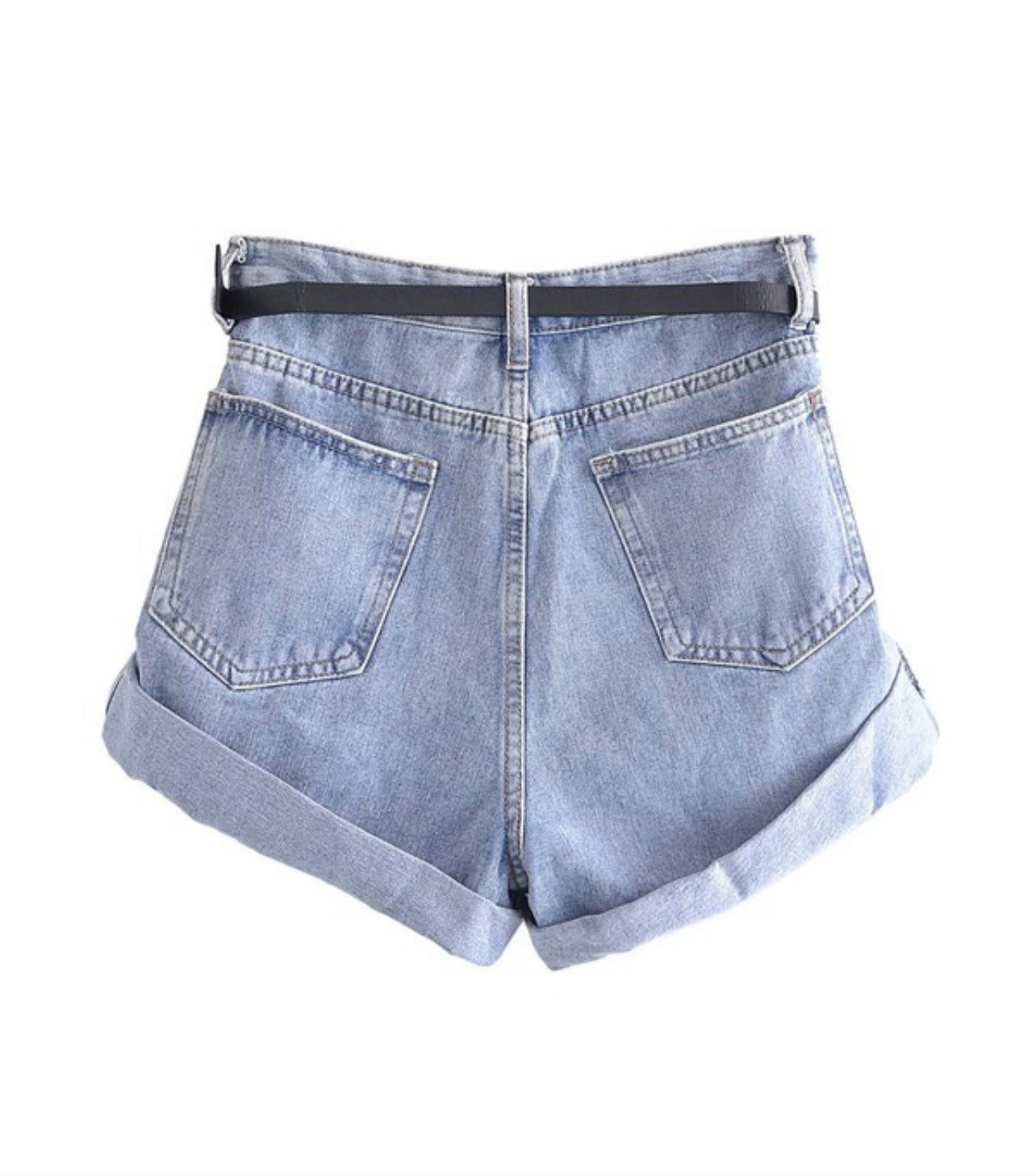 Denim Paper Bag Shorts Bottoms 