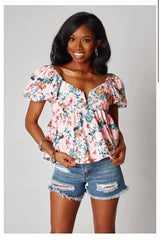 Floral Frenzy Top Shirts & Tops 
