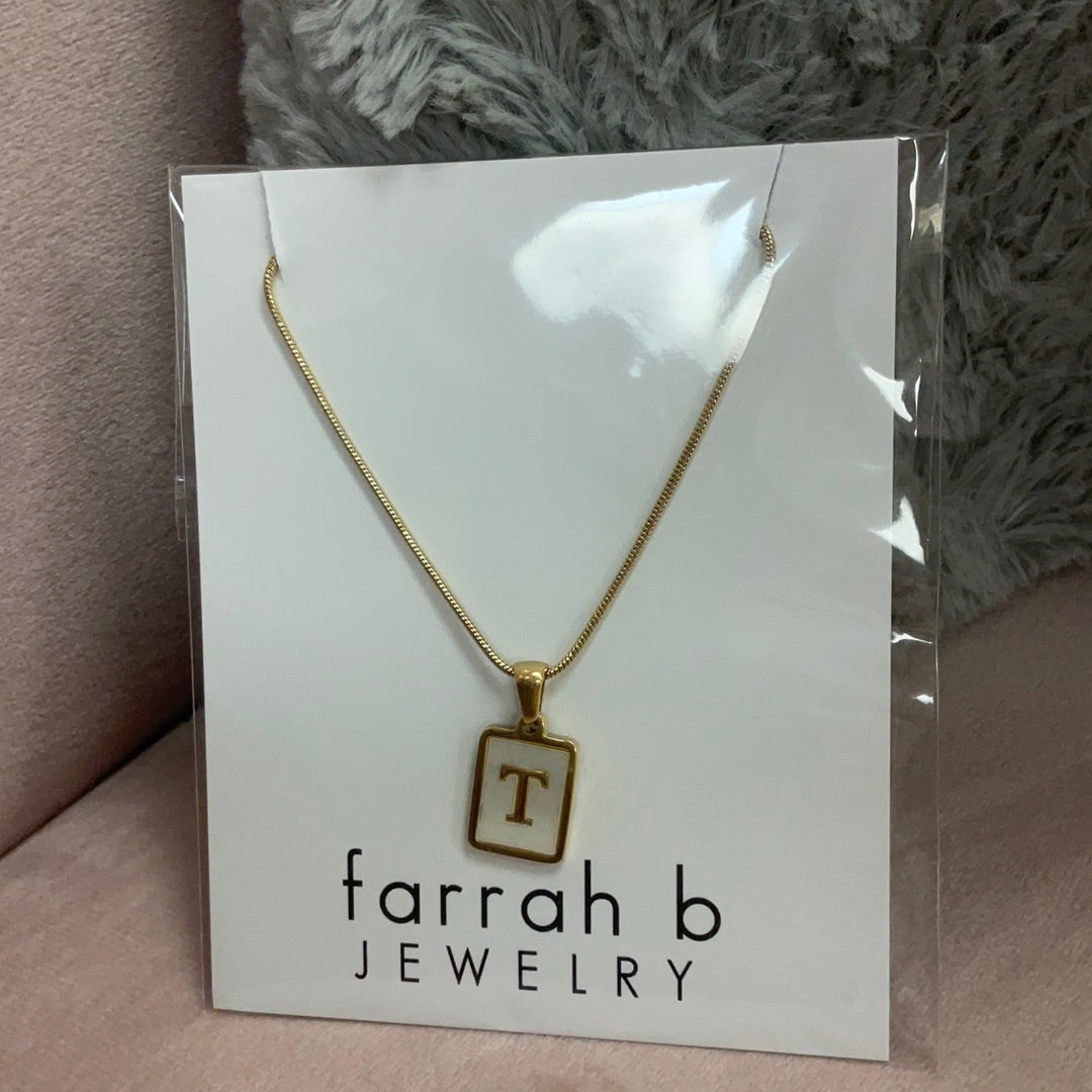 Free Agent Initial Necklace Accessories 