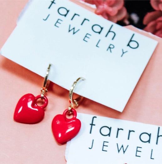 Heart Huggie Earrings Accessories 