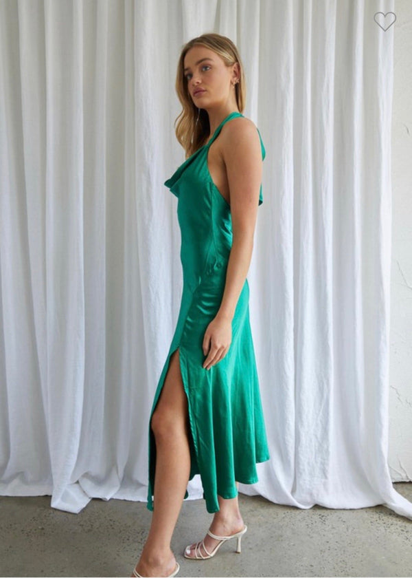 Jasmine Satin Midi Dress Dresses 