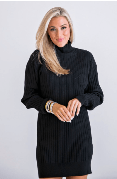 Karlie Ribbed Sweater Dress Dresses 