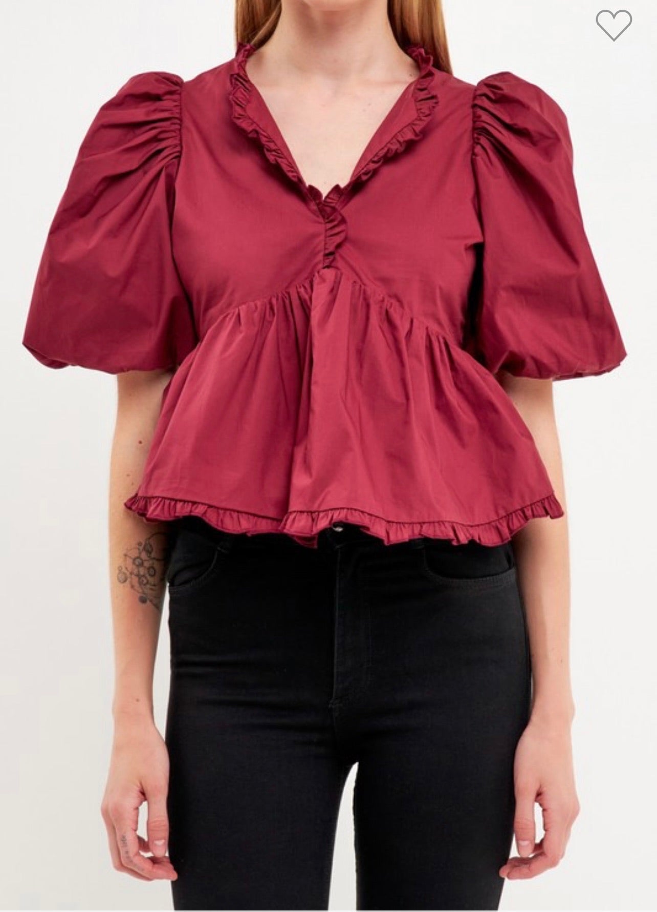 Maroon Magic Blouse Tops 