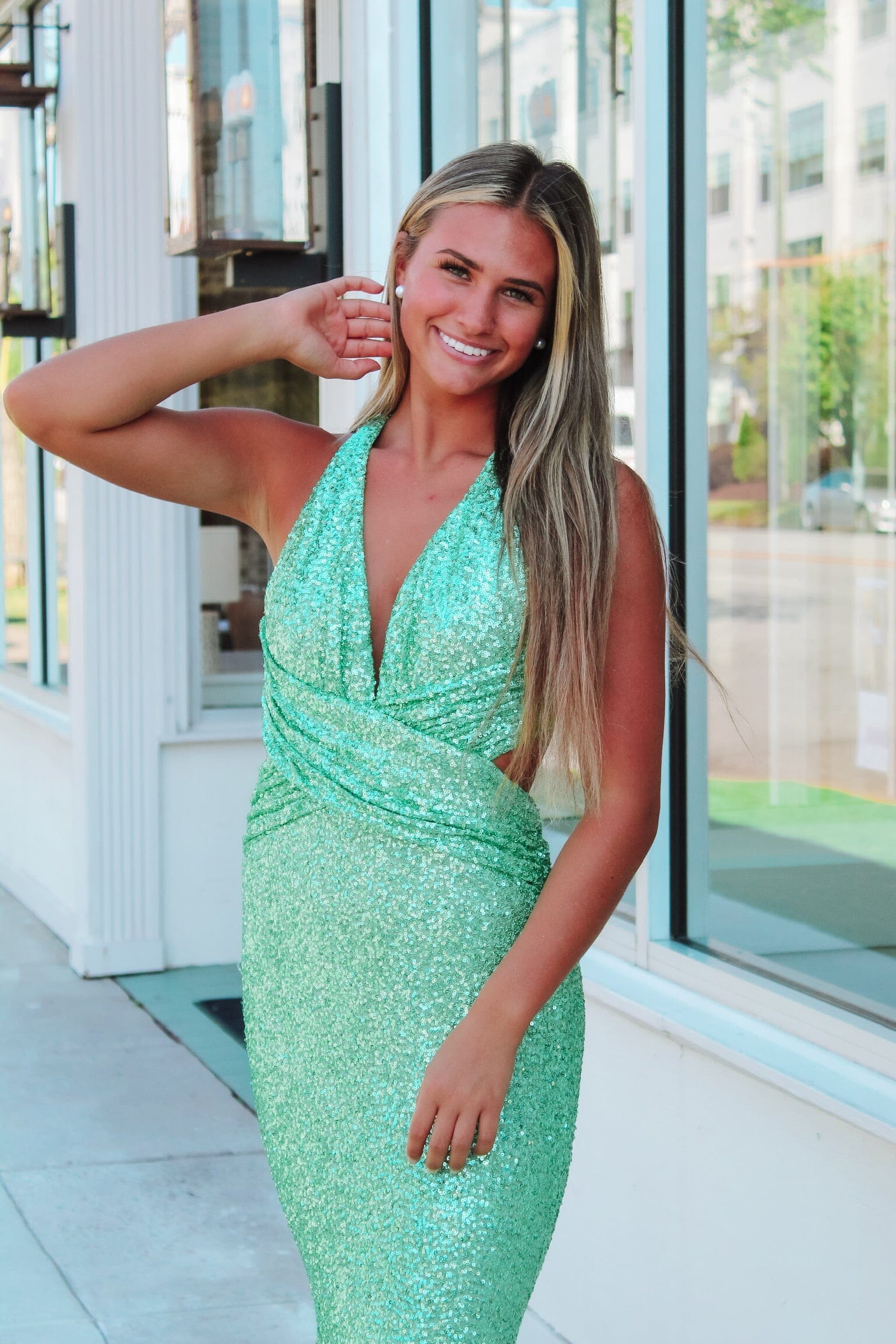 Mint To Be Sequin Dress Mint To Be Sequin Dress