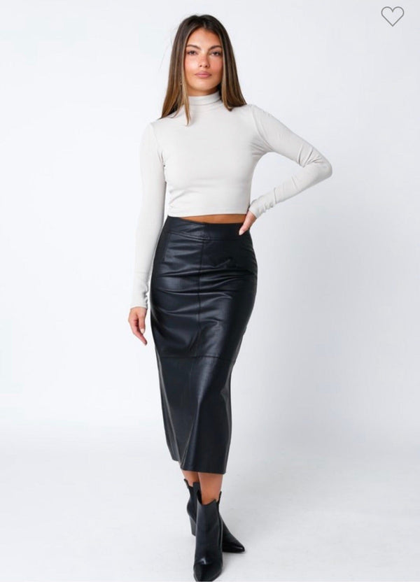Monica Leather Skirt 
