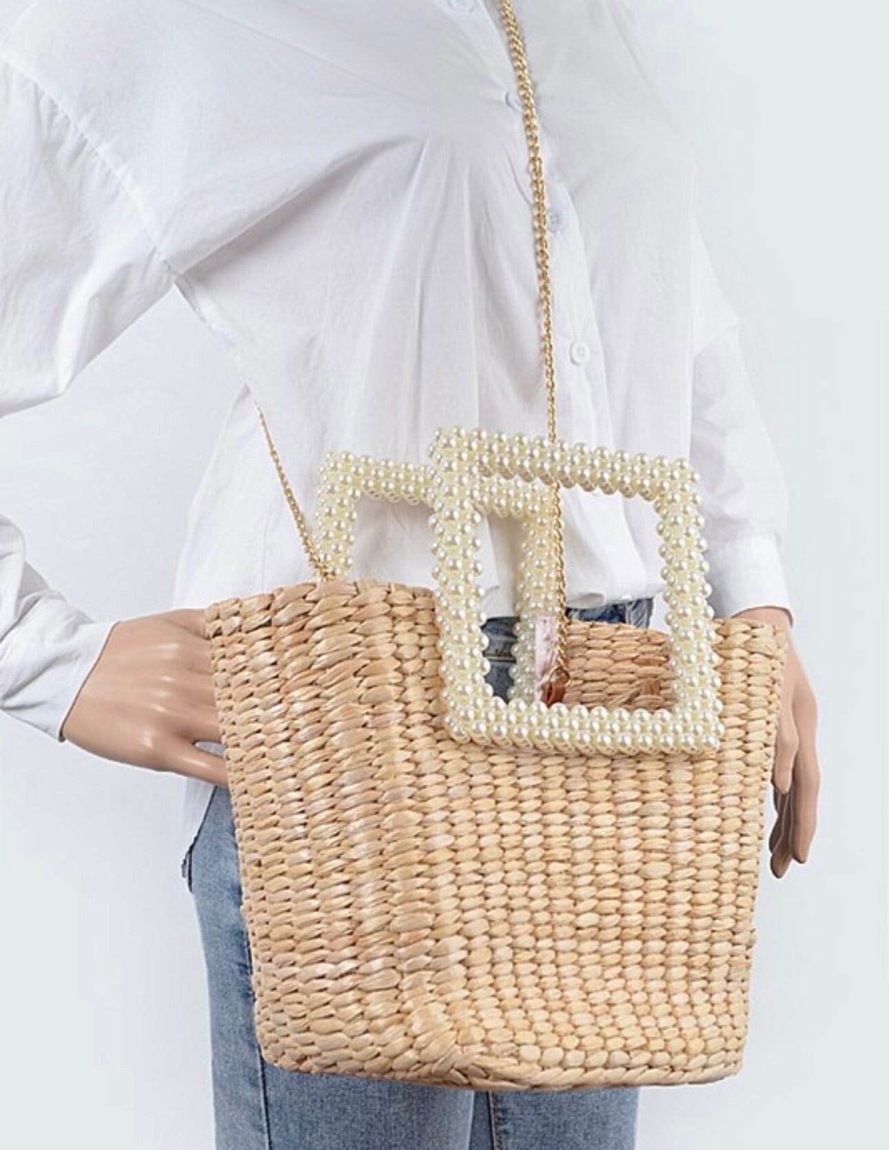 Pearl and Straw Clutch Accessories 