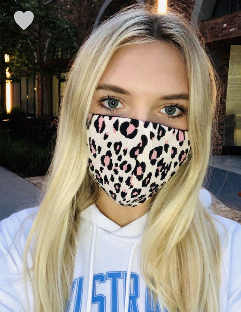 Pink Cheetah Mask Masks 