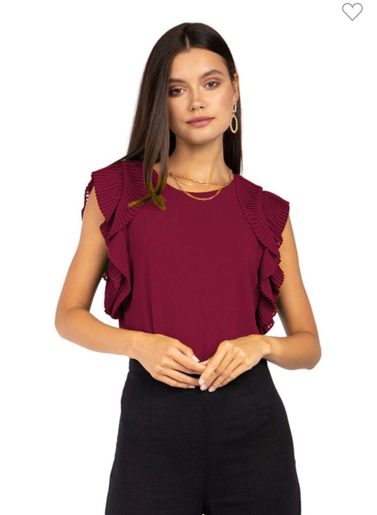 Pleated Perfected Top Top 