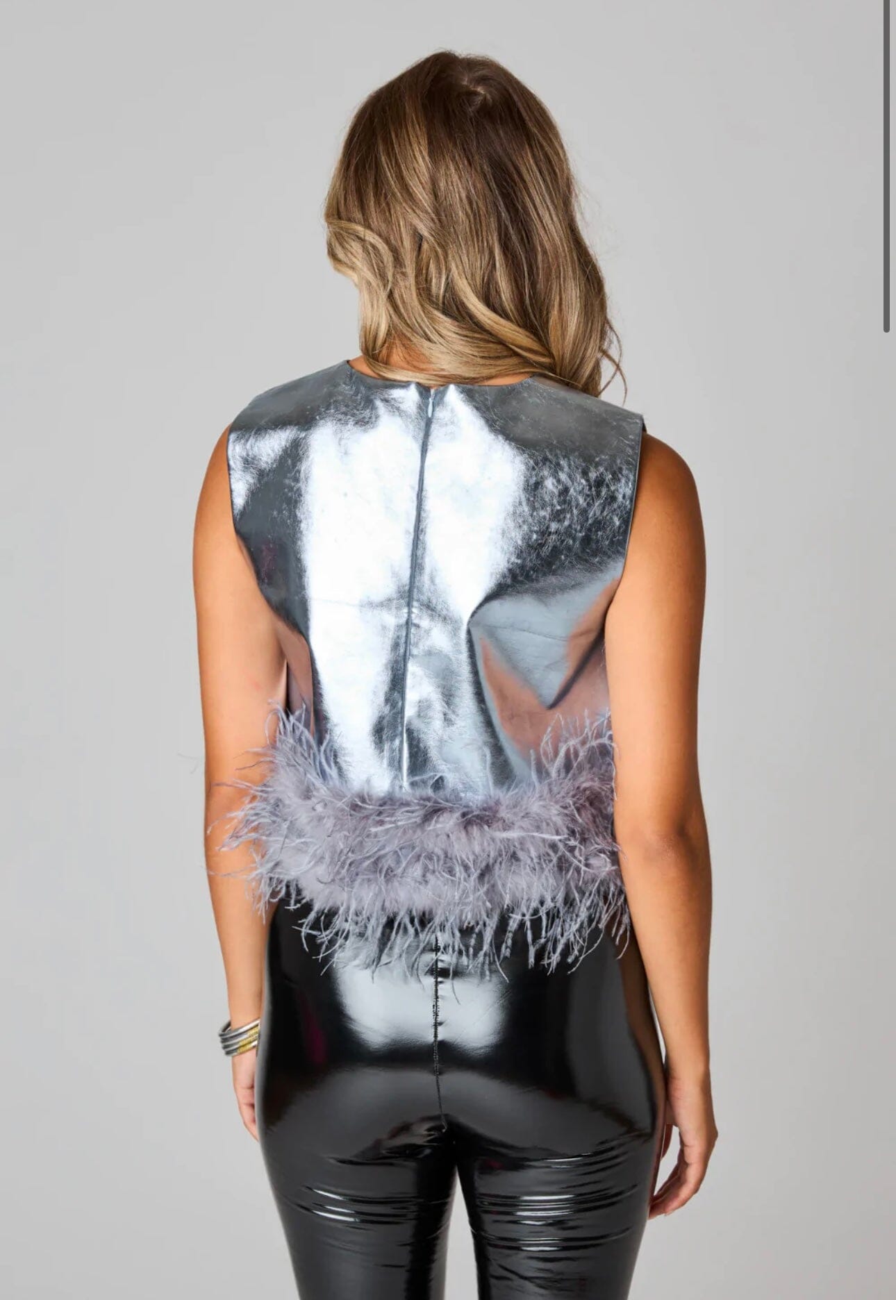 Queenie Feather Top Tops 