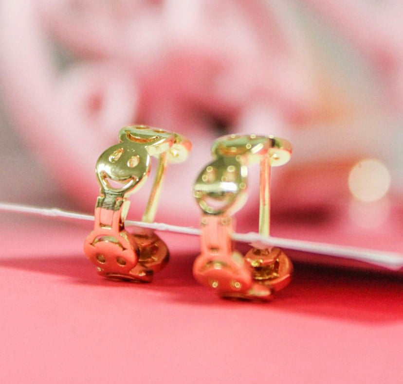 Smiley Hoop Earrings Accessories 