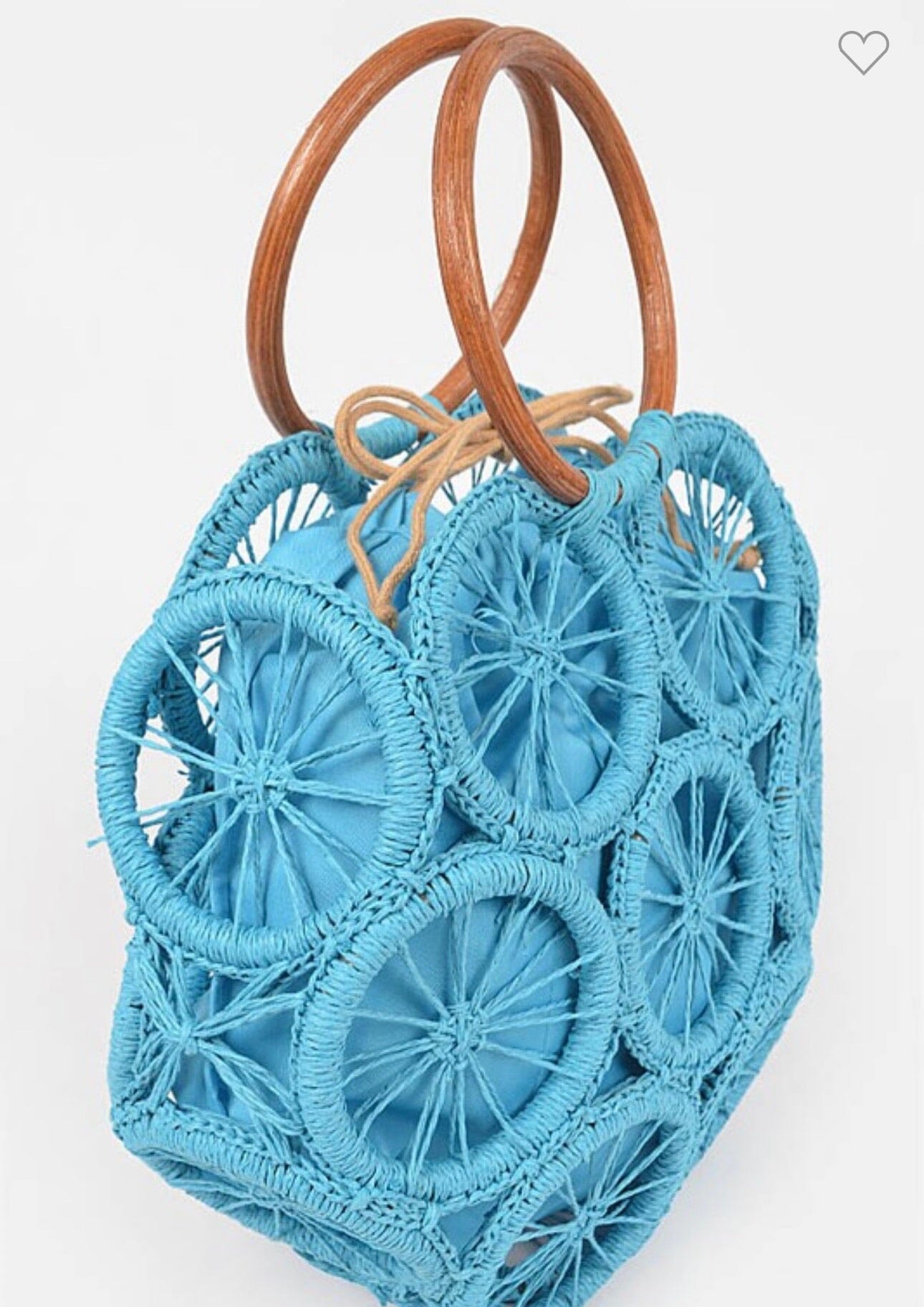 Straw Round Tote Bag Accessories 