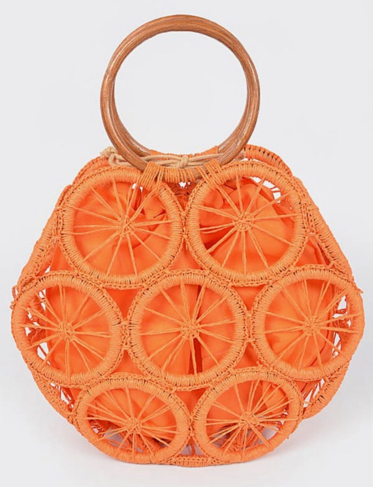 Straw Round Tote Bag Accessories 