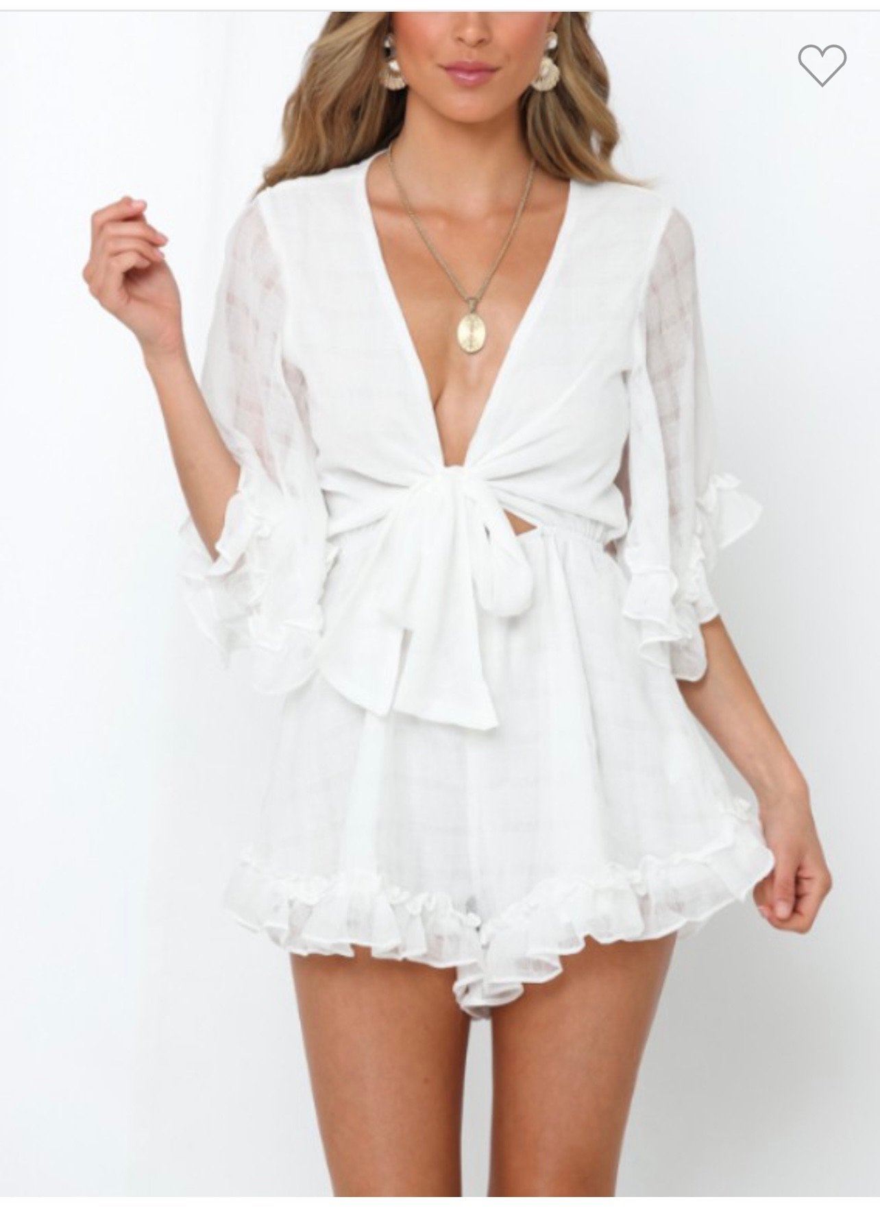 Tied Together Romper Dresses 